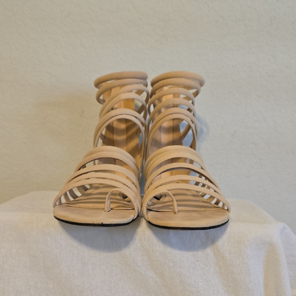 Klub Nico "Jolie" Nude Nubuck Gladiator Sandals. Size 7M Gently Worn - Picture 3 of 16